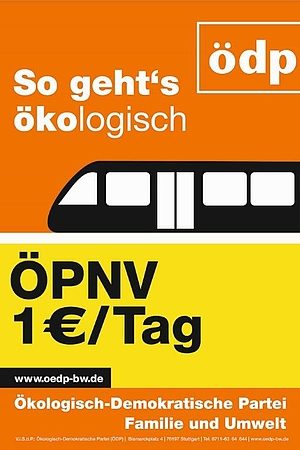 Plakat zur Regionalwahl 365 Euro-Ticket