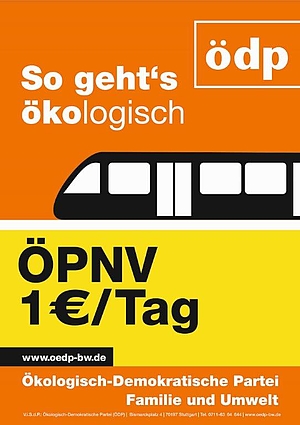 Plakat zur Regionalwahl 365 Euro-Ticket